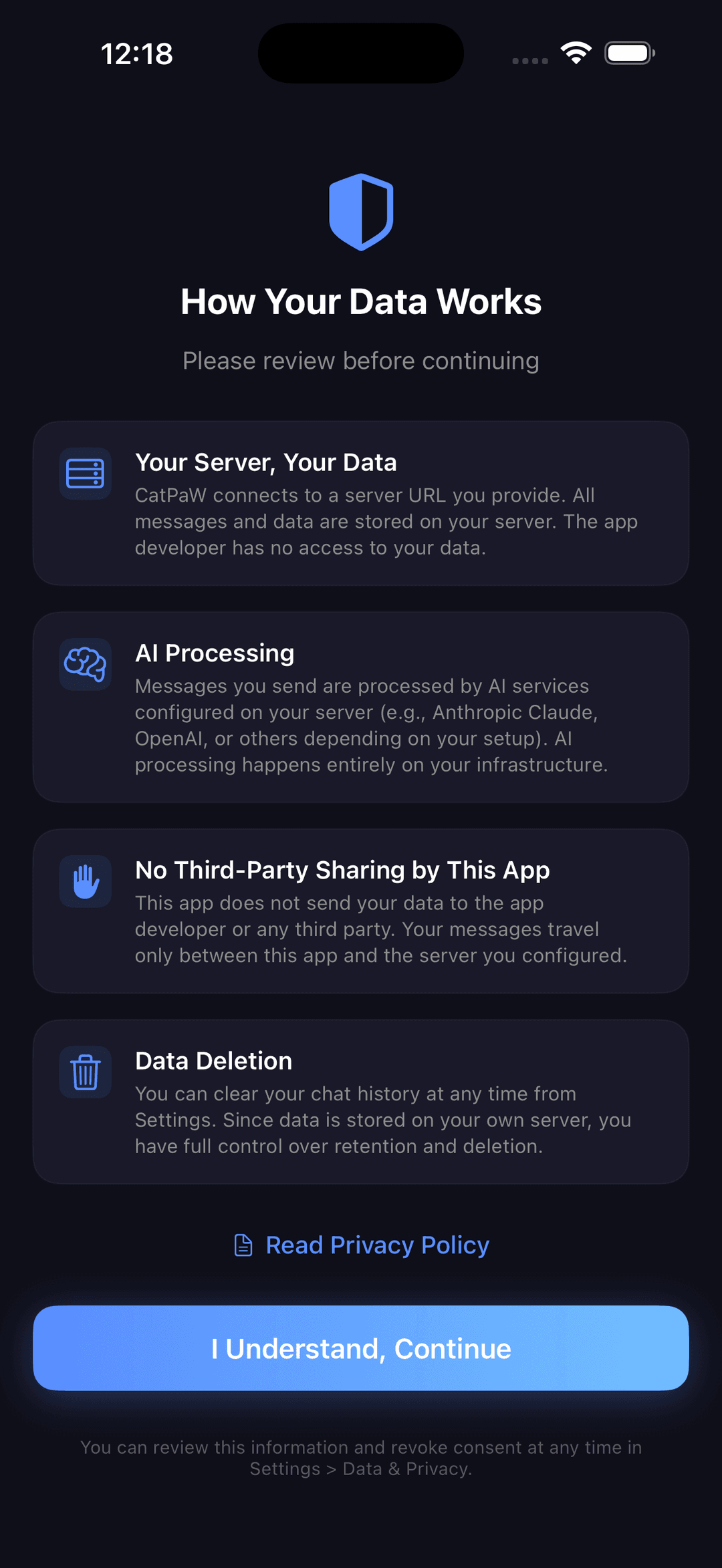Data Privacy - Your server, your data